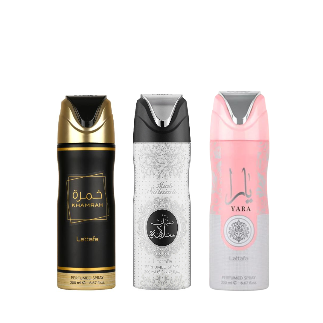 PROMOÇÃO COMPRE 1 LEVE 3 - Spray ÁRABE Lattafa Yara, Khamrah e Musk Saläma - 200ml cada