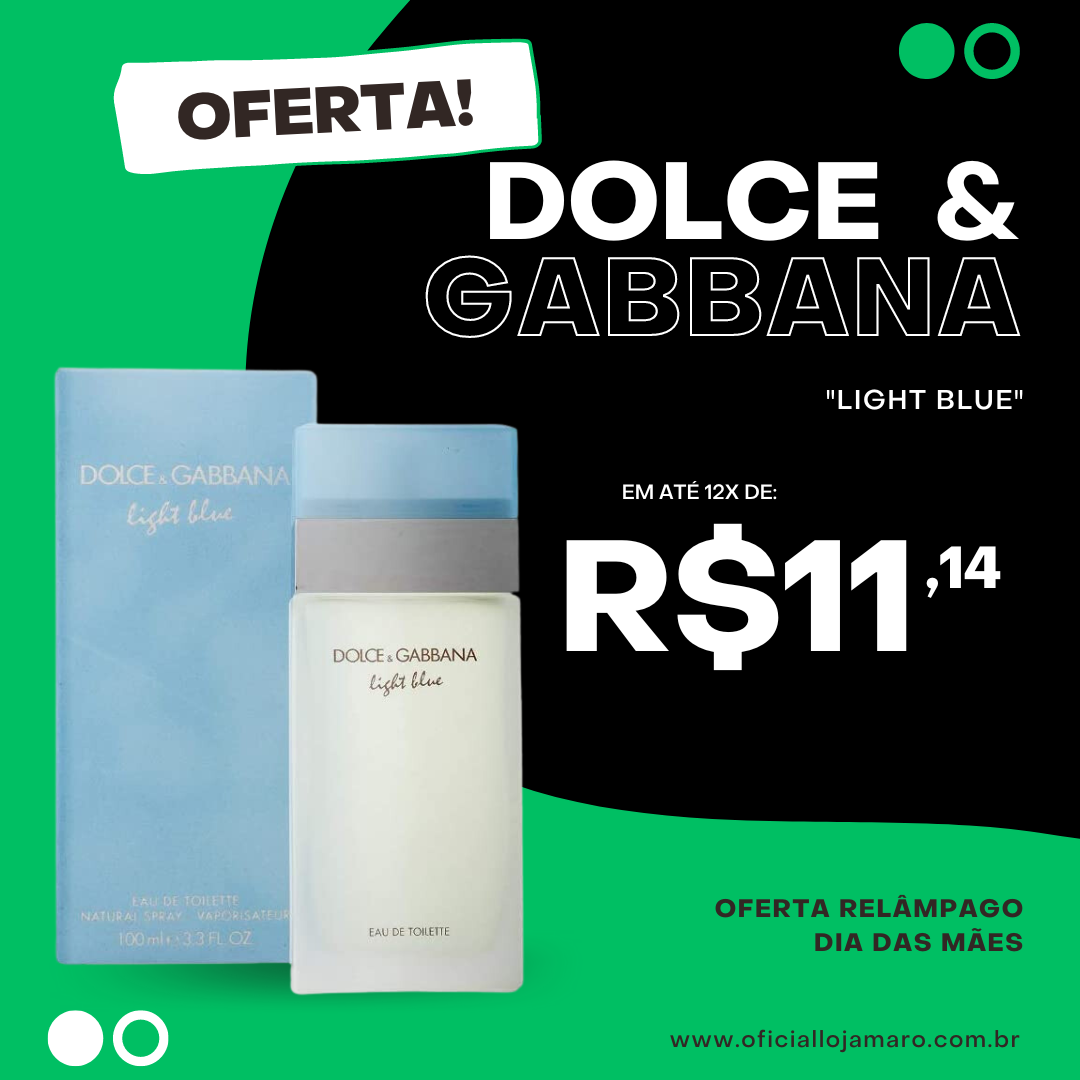 Perfume Light Blue Dolce Gabbana Feminino 100ml - Oferta Relâmpago de dias das mães